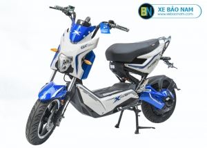 Xe máy điện Nijia xmen GT 2018 màu trắng viền xanh