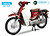 Xe Máy 50cc Cub 81 Halim màu đỏ mận